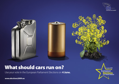 EU elections 09 poster: biofuels