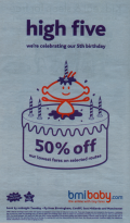 bmibaby advert for 50% off selected flights